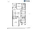 Detailed floor plan showcasing the layout with bedrooms, gathering room, kitchen, and owner's suite at 702 Bentley North Loop, Auburndale, FL 33823