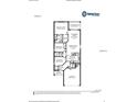 A detailed floorplan showcases the layout of this home, including bedroom sizes, kitchen location, and lanai access at 2343 Northumberland Ct, Haines City, FL 33844