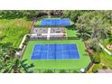 Aerial view of the neighborhood tennis courts at 30 Aspen Dr # 30, Haines City, FL 33844
