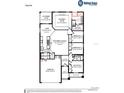 Detailed floor plan showcasing the layout of the home, including bedrooms, bathrooms, and living areas at 1819 Daystar Dr, Haines City, FL 33844