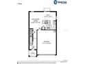 First floor plan featuring a gathering room, cafe, kitchen, powder room, and garage layout at 4482 Rapallo Ave, Winter Haven, FL 33884