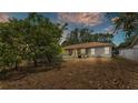 Private backyard featuring mature trees, a screened-in lanai, and a well-maintained lawn at 7311 Briarbay Loop, Lakeland, FL 33810