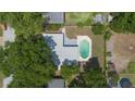 Aerial view of the home and pool at 3813 Surrey Dr, Orlando, FL 32812