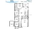 Layout featuring 3-4 beds, 2.5 baths, 2-car garage, showcasing spatial arrangement and room dimensions at 867 Cypress Creek Run, St Cloud, FL 34771