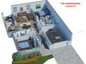 Open floor plan showcases a spacious layout with two bedrooms, a well equipped kitchen, living area, and attached garage at 5933 Cormorant Ct, Lakeland, FL 33809