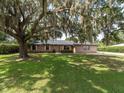 Inviting brick home with a well-maintained lawn and beautiful, mature tree providing ample shade at 1315 Costine Dr, Lakeland, FL 33809
