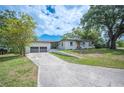 Beautiful single-story home featuring a pristine lawn and an attached two-car garage at 818 Woodward St, Lakeland, FL 33803