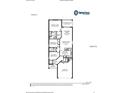 Detailed floorplan showcasing the layout of the home, including bedrooms, kitchen, and living areas at 2315 Northumberland Ct, Haines City, FL 33844