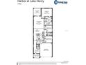 Detailed floor plan showcasing the layout of this home, including the kitchen, living room, and bedrooms at 424 Ituna Cir, Winter Haven, FL 33881