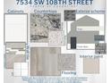 Interior selections of the Sophia model highlighting the cabinets, countertops, and flooring options at 7534 Sw 108Th St, Ocala, FL 34476