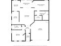 One-story home floor plan featuring 2 bedrooms, 2 baths, a living room, and a 2-car garage at 790 Pine Shores Cir, New Smyrna Beach, FL 32168