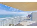 Spacious balcony boasting panoramic ocean and beach views at 3145 S Atlantic Ave # 804, Daytona Beach Shores, FL 32118