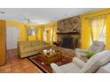 Relaxing living room with a fireplace and southwestern decor at 4045 Jason St, New Smyrna Beach, FL 32168