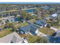 Aerial view showing home's location in a quiet neighborhood at 2717 Needle Palm Dr, Edgewater, FL 32141