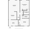 Floor plan showing 2 bed, 2 bath layout at 335 N Causeway # H050, New Smyrna Beach, FL 32169