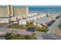 Aerial view of condo community near beach, highlighting a specific unit at 505 N Atlantic Ave # 29, New Smyrna Beach, FL 32169