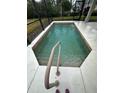 Inviting screened-in pool with a convenient handrail at 720 Stonewood Ct, New Smyrna Beach, FL 32168