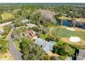 Aerial view of house on golf course at 507 Boxwood Ln, New Smyrna Beach, FL 32168