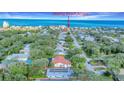 Aerial view showing the property and nearby beach access at 806 E 21St Ave, New Smyrna Beach, FL 32169