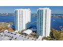 Breathtaking aerial view of luxurious waterfront condominiums offering a resort-style living experience at 231 Riverside Dr # 1509-1, Daytona Beach, FL 32117