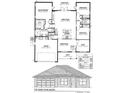 Detailed floor plan showcasing the layout of this 3-bedroom, 2-bath home at 105 Azalea Cir, New Smyrna Beach, FL 32168