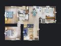Detailed floor plan showcasing the layout of the home, including bedrooms, bathrooms, and living spaces at 1818 Enterprise Ave # B, New Smyrna Beach, FL 32168