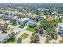 A quaint neighborhood featuring manicured lawns and mature trees at 4624 Van Kleeck Dr, New Smyrna Beach, FL 32169
