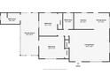 Here is the floor plan of this house with 2 bedrooms, 2 bathrooms, a kitchen, living room, dining room, and Florida room at 1208 Pat Ave, New Smyrna Beach, FL 32168