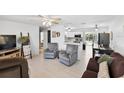 Bright and airy living room featuring modern flooring at 38 Seacrest Dr, Ormond Beach, FL 32176