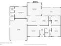Detailed floor plan showcasing layout with primary bedroom, Gathering room, kitchen, and living room at 126 Brandy Hills Dr, Port Orange, FL 32129
