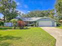 Inviting single-story home with a well-maintained lawn and a two-car garage at 872 Reservation Ct, Port Orange, FL 32129
