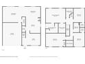 Detailed floor plan showcasing the layout of the first and second floors with room dimensions at 5337 Royal Plantation Blvd, Port Orange, FL 32128