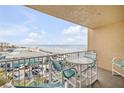 Outdoor balcony featuring a table and chairs with amazing ocean views at 421 S Atlantic Ave # 507, New Smyrna Beach, FL 32169