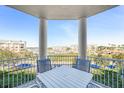Condo balcony overlooking the water with seating and amazing views of the marina at 4620 Riverwalk Village Ct # 7403, Ponce Inlet, FL 32127
