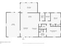 Home floorplan highlighting the primary bedroom, bathroom, kitchen, living room, garage, laundry room, and sun room at 680 Buford Ave, Orange City, FL 32763