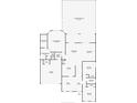 Detailed floor plan illustrating the layout of the home, including the screened patio/pool, living spaces, and bedrooms at 461 Luna Bella Ln, New Smyrna Beach, FL 32168