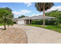 Well-maintained single-story home with a two-car garage, circular driveway and lush landscaping at 757 Hunt Club Trl, Port Orange, FL 32127