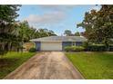 This home offers a convenient driveway leading to an attached garage and features tidy landscaping at 38 Fairway Cir, New Smyrna Beach, FL 32168
