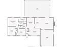 Detailed floorplan shows layout of the home's bedrooms, bathrooms, living spaces, and pool at 800 Black Duck Dr, Port Orange, FL 32127