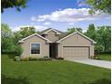 Charming single-story home featuring a well-manicured lawn and a two-car garage at 515 Ingleside Ln, Haines City, FL 33844