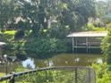 Peaceful waterfront lot with a dock and lush greenery at 14 Weston Rd, Leesburg, FL 34748