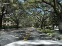 Canopied street view showing mature trees and building at 829 Camargo Way # 212, Altamonte Springs, FL 32714