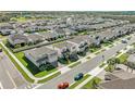 Expansive aerial view of a well-maintained neighborhood with similar homes and manicured lawns on a sunny day at 3318 Current Ave, Winter Garden, FL 34787