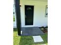 Close-up of the newly updated front door with stylish black hardware at 2806 Bonneville Dr, Orlando, FL 32826