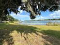 The expansive backyard features lush green grass and lake access, perfect for outdoor activities and enjoying nature at 4808 Anderson Rd, Orlando, FL 32812