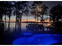 Heated pool and spa overlooking a lake with sunset views; ideal for relaxation and entertainment at 904 Main St, Windermere, FL 34786