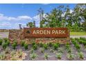 Arden Park community entrance sign with stonework and landscaping at 2003 American Beech Pkwy, Ocoee, FL 34761