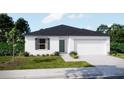 Beautiful single-story home featuring a two-car garage, dark roof, neutral paint, and landscaping at 1608 Jefferson Dr, Mount Dora, FL 32757