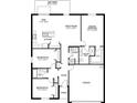 Detailed floor plan showcasing the layout of this home including 3 bedrooms and 2 bathrooms at 1608 Jefferson Dr, Mount Dora, FL 32757