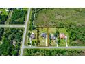 Aerial view of property showcasing a well-manicured lawn, perimeter fencing, and convenient road access, a serene setting at 18920 Overton St, Orlando, FL 32833